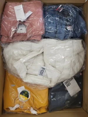 The photo shows a package with clothing in the category AJS.
