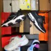 The photo shows a package with footwear in the category CS.