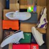 The photo shows a package with footwear in the category CS.