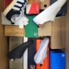 The photo shows a package with footwear in the category CS.