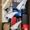 The photo shows a package with footwear in the category CS.