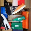 The photo shows a package with footwear in the category CS.