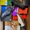 The photo shows a package with footwear in the category CS.