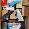 The photo shows a package with footwear in the category CS.