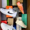 The photo shows a package with footwear in the category CS.