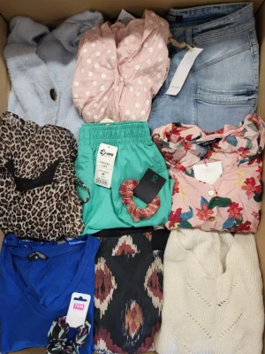 The photo shows a package with clothing in the category TSC.
