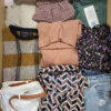 The photo shows a package with clothing in the category TSC.