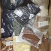 The photo shows a package with clothing in the category YA.
