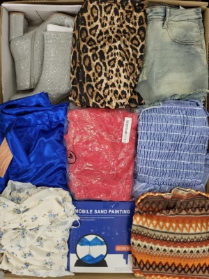 The photo shows a package with clothing in the category SN.