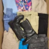 The photo shows a package with clothing in the category BSN.