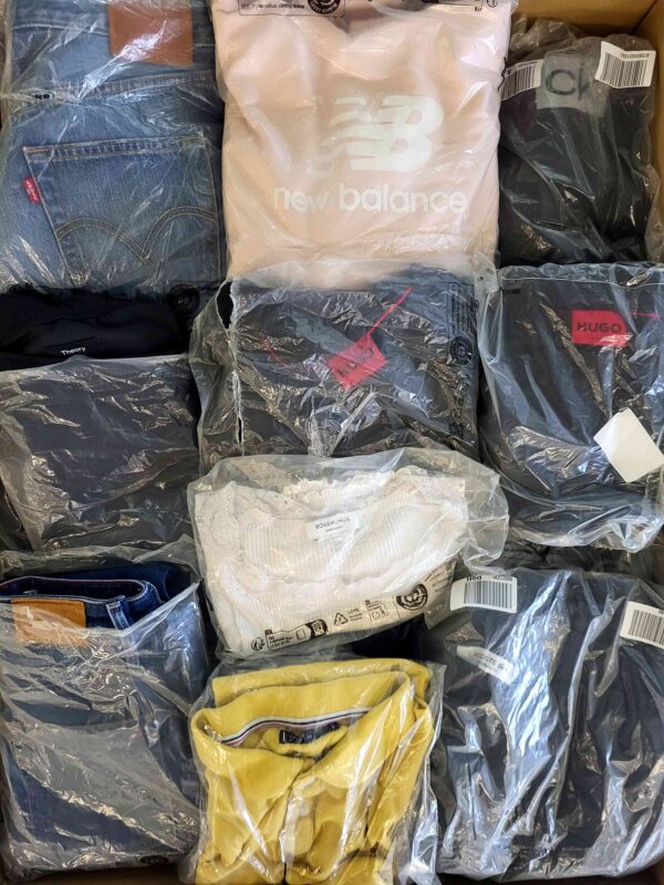 The photo shows a package with clothing in the category D.