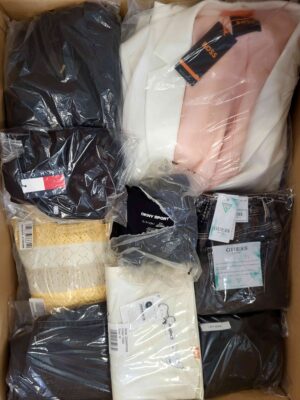 The photo shows a package with clothing in the category B.