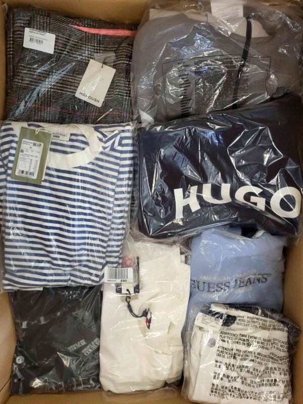 The photo shows a package with clothing in the category B.
