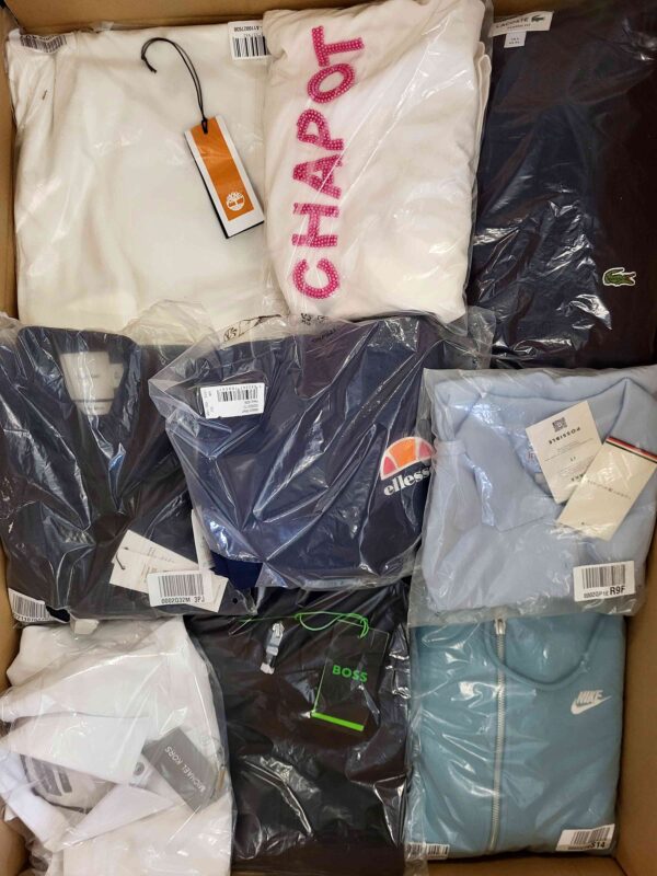 The photo shows a package with clothing in the category B.