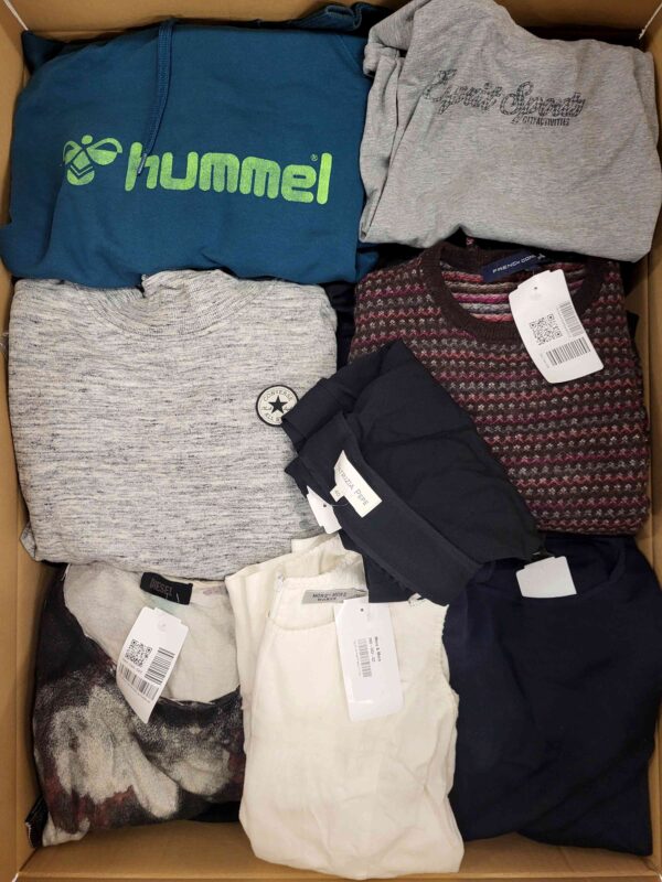 The photo shows a package with clothing in the category U.