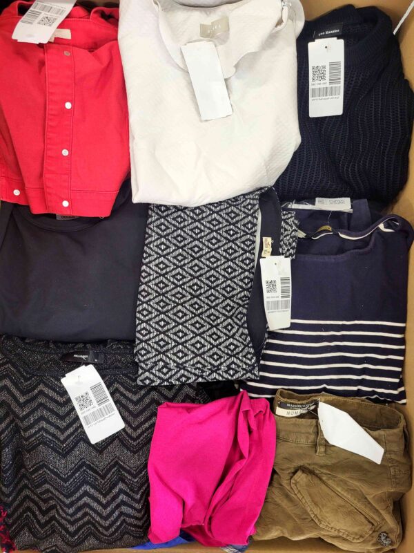 The photo shows a package with clothing in the category U.
