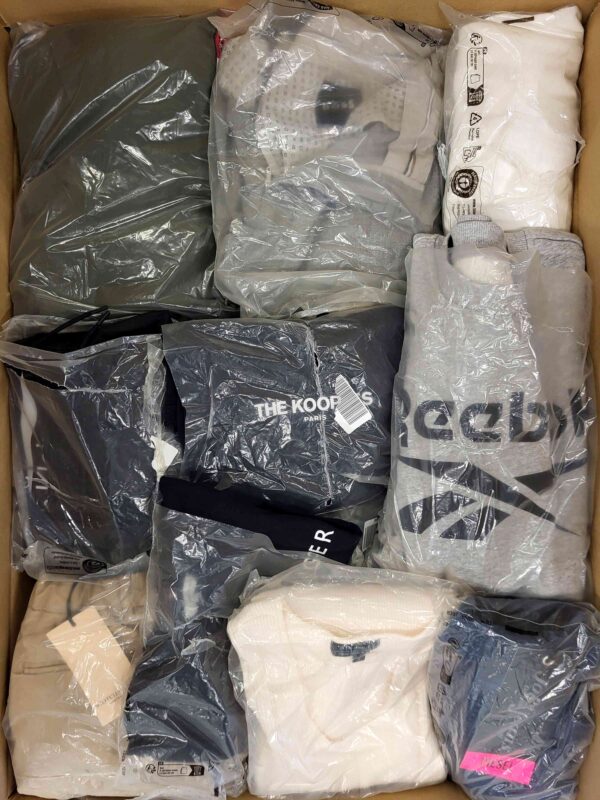 The photo shows a package with clothing in the category D.