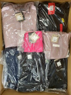 The photo shows a package with clothing in the category AP.