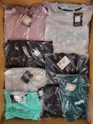 The photo shows a package with clothing in the category AP.