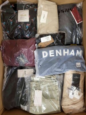 The photo shows a package with clothing in the category AP.