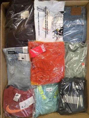 The photo shows a package with clothing in the category B.