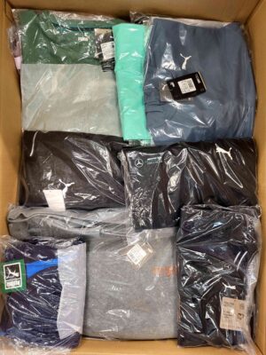 The photo shows a package with clothing in the category AP.
