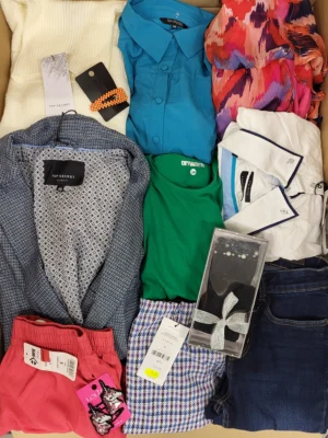 The photo shows a package with clothing in the category TSC.