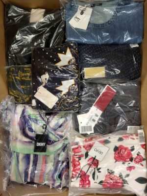 The photo shows a package with clothing in the category AP.
