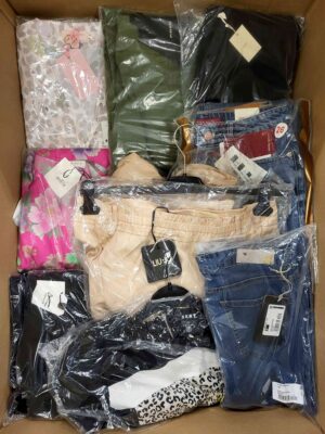 The photo shows a package with clothing in the category AP.