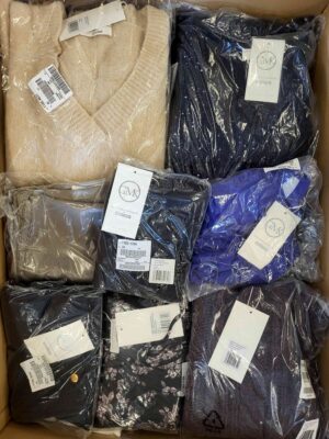 The photo shows a package with clothing in the category YA.