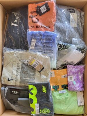 The photo shows a package with clothing in the category A.