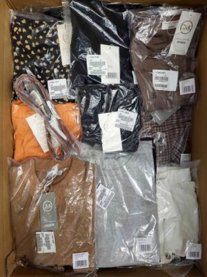 The photo shows a package with clothing in the category YA.