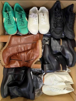 The photo shows a package with footwear in the category CSU.