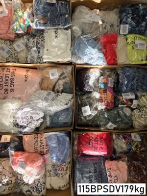 The photo shows a package with clothing in the category BPSDV.