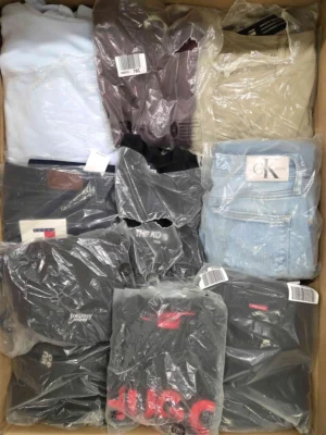 The photo shows a package with clothing in the category D.