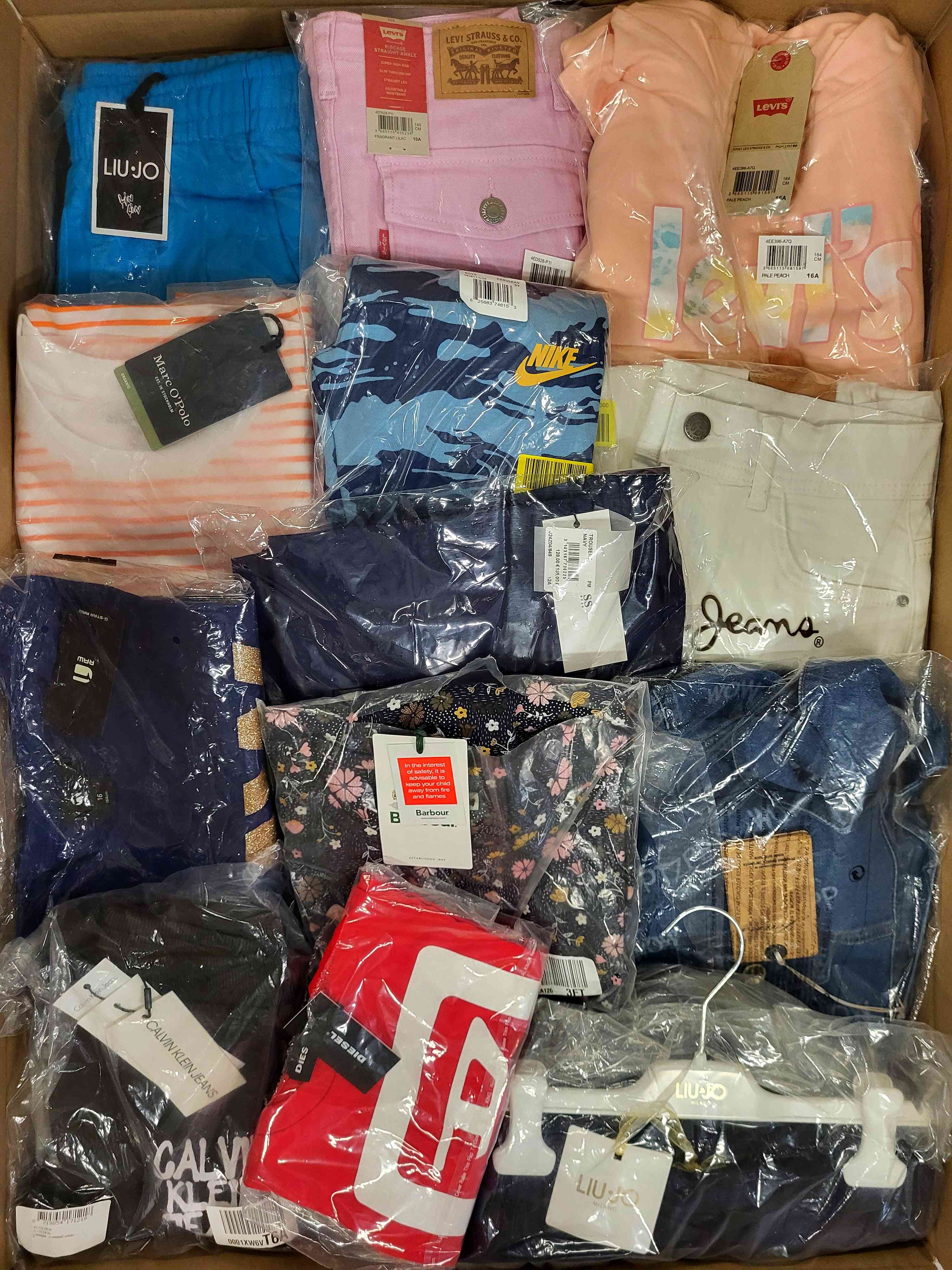 K403 3 The photo shows a package with clothing in the category K.