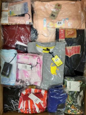 The photo shows a package with clothing in the category K.