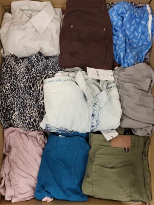 The photo shows a package with clothing in the category TSC.