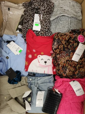 The photo shows a package with clothing in the category TSC.