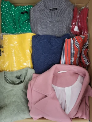 The photo shows a package with clothing in the category TSC.