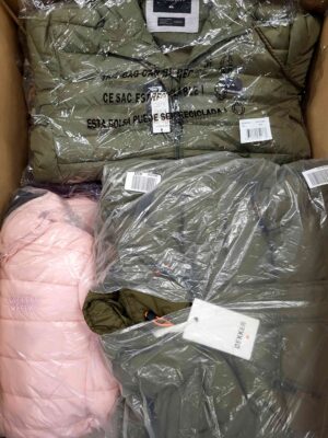 The photo shows a package with clothing in the category AJW.