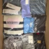 The photo shows a package with clothing in the category AP.