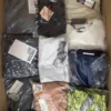 The photo shows a package with clothing in the category AP.