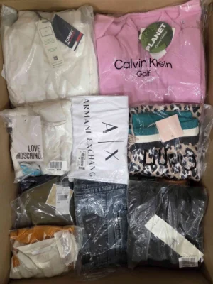 The photo shows a package with clothing in the category AP.