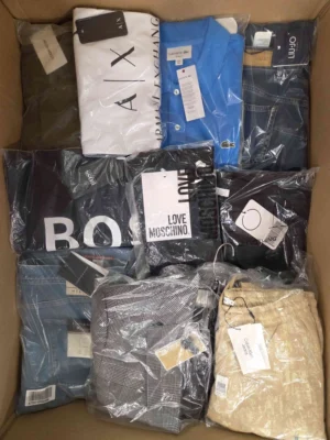 The photo shows a package with clothing in the category AP.