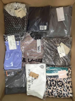The photo shows a package with clothing in the category AP.