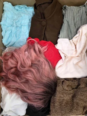 The photo shows a package with clothing in the category BSN.