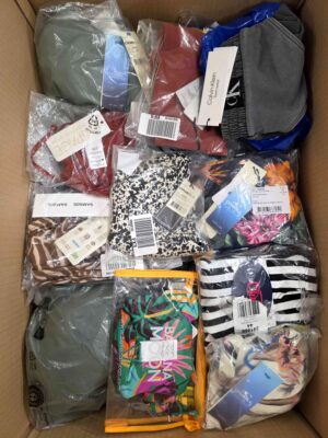 The photo shows a package with clothing in the category ABW.