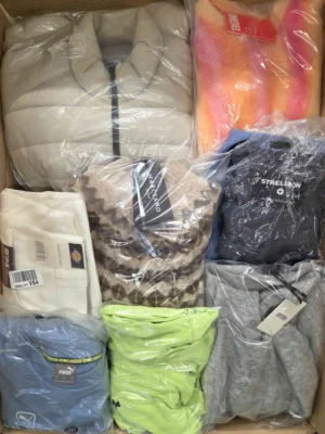 The photo shows a package with clothing in the category B.