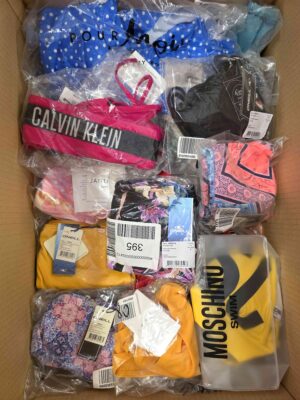 The photo shows a package with clothing in the category ABW.